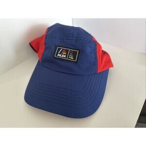 ALDI Gear Red Blue Baseball Cap Hat It's An Aldi Thing Aisle of Shame y2k